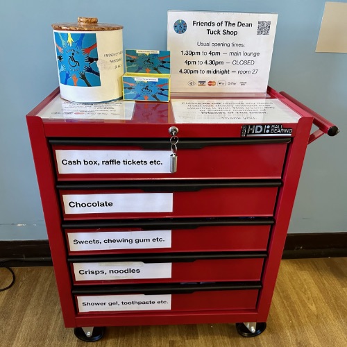 The Friends of The Dean tuck shop trolley